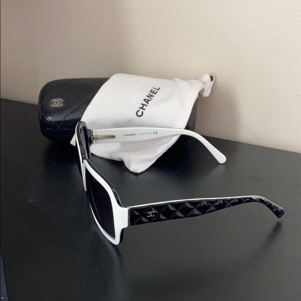 Chanel Quilted CC Sunglasses 5124 White